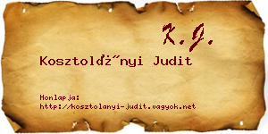 Kosztolányi Judit névjegykártya